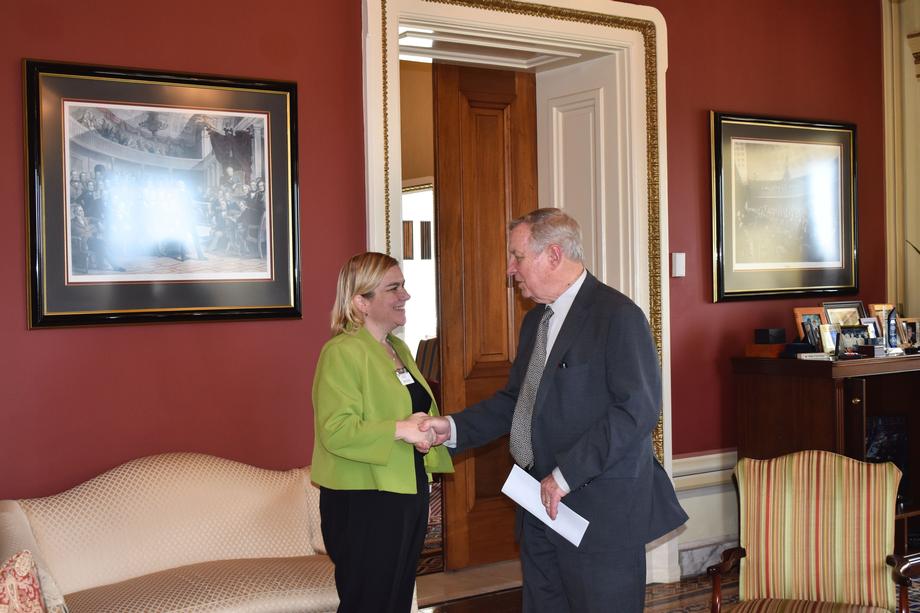 DURBIN MEETS WITH CDC INJURY CENTER DIRECTOR, DR. ARWADY